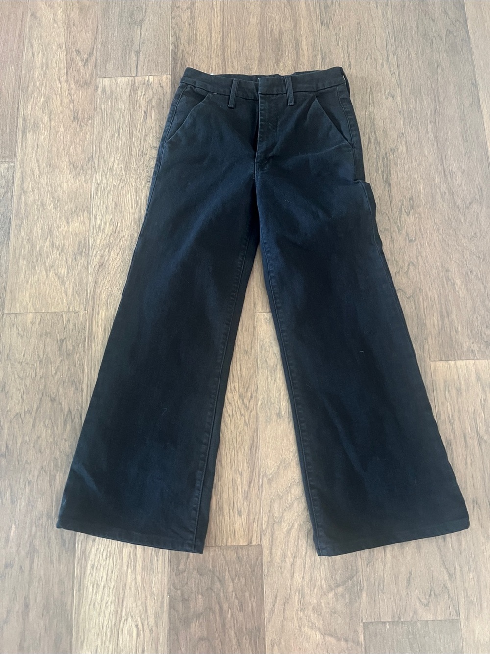 MOTHER the roller prep Black Jeans with Branded Waist Label